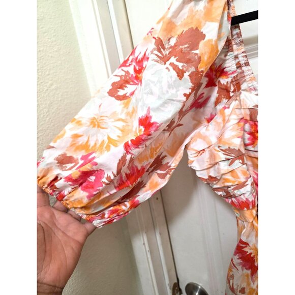 NWT Abercrombie & Fitch Floral Puff Sleeve Mini Dress Size XL - Picture 7 of 13